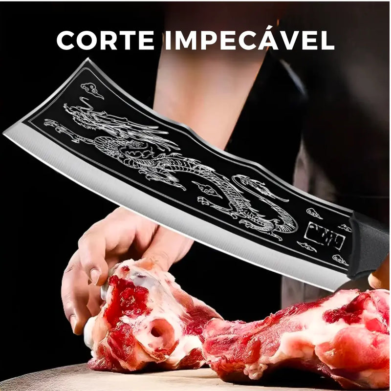 (BAINHA GRÁTIS) Faca Japonesa Forjada à Mão • Faca Drak Esparta™