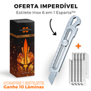 Estilete Inox Multiuso 6 em 1 • 100% Aço Inox (+BRINDE EXCLUSIVO)