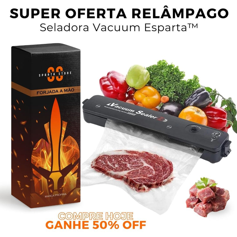 Seladora Vacuum Esparta™ + 10 SACOS GRÁTIS