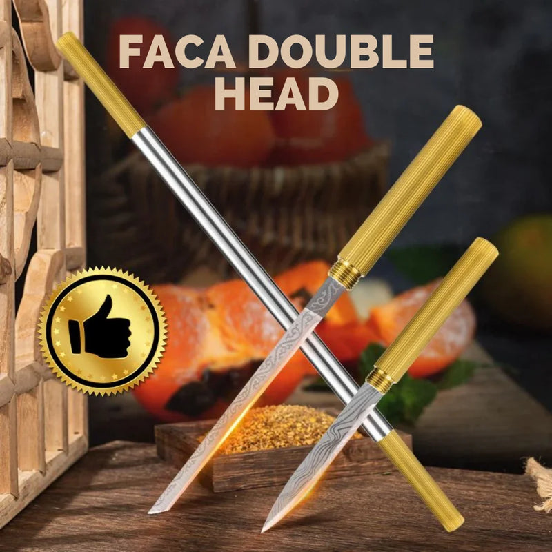 Faca Double Head - 100% Forjada à Mão