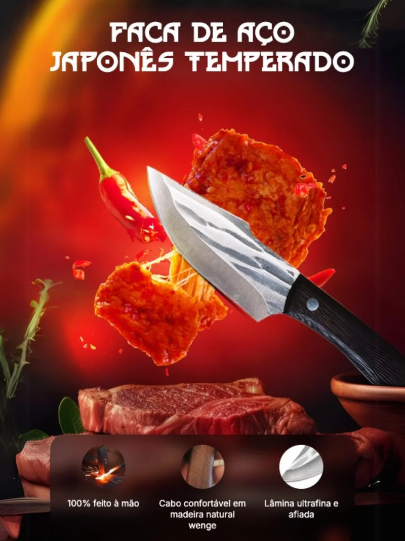 Faca Toji Esparta™ • Faca Japonesa 100% Forjada à Mão (+BAINHA GRÁTIS)