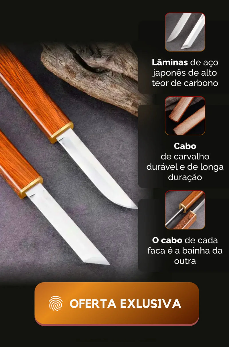 Facas Japonesas Dragão e Tigre •  100% Forjadas à Mão
