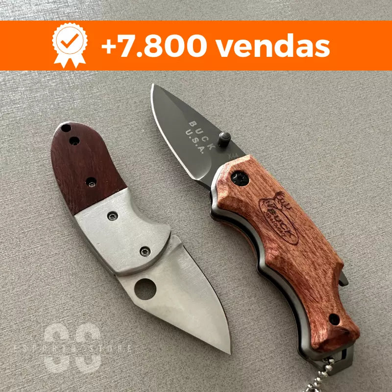 [Pague 1 LEVE 2] Kit América Esparta • Canivete Buck + Minifácil