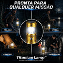 Titanium Lamp™ • Lampião Lanterna Multifuncional Recarregável com Painel Solar e Power Bank