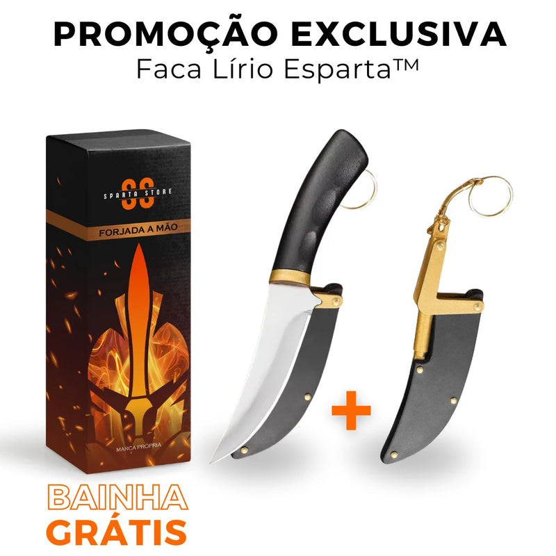 Mini Faca mais Famosa do Mundo • Faca Lírio Esparta (+BAINHA GRÁTIS)