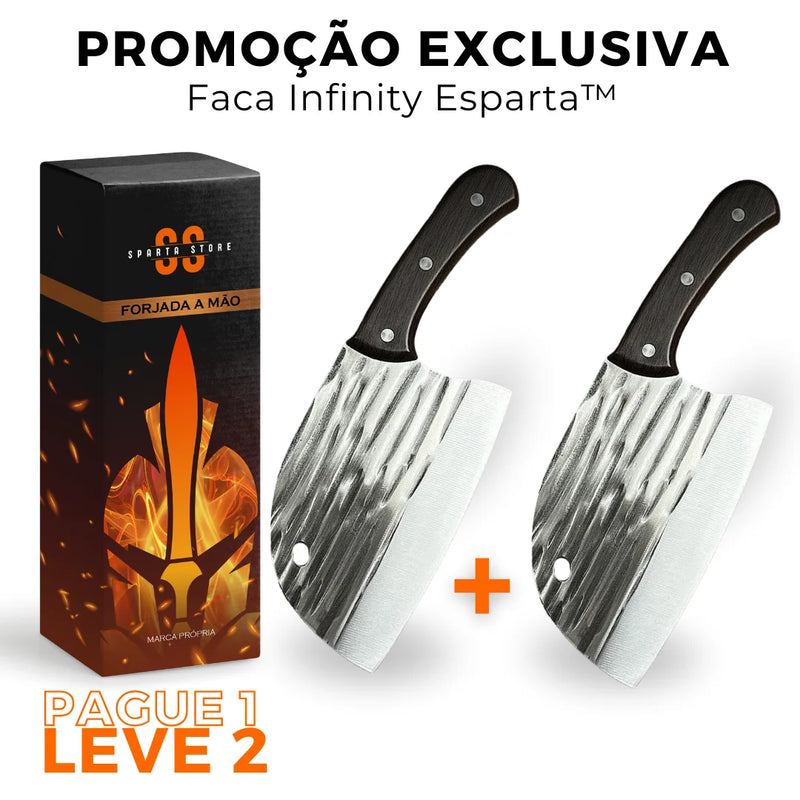 (PAGUE 1 LEVE 2) Faca Infinity Esparta™ - 100% Forjada à Mão