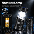 Titanium Lamp™ • Lampião Lanterna Multifuncional Recarregável com Painel Solar e Power Bank
