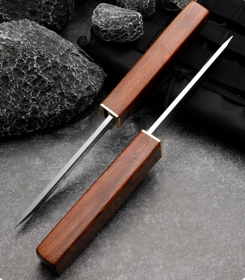 [OFERTA LIMITADA]  Faca Dupla Samurai Forjada à Mão • Compre 1 Leve 2 + Brinde