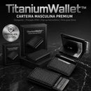 TitaniumWallet™ • Carteira Masculina Anti-Furto Abertura Automática com Proteção RFID