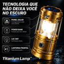 Titanium Lamp™ • Lampião Lanterna Multifuncional Recarregável com Painel Solar e Power Bank