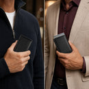 TitaniumWallet™ • Carteira Masculina Anti-Furto Abertura Automática com Proteção RFID