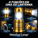 Titanium Lamp™ • Lampião Lanterna Multifuncional Recarregável com Painel Solar e Power Bank