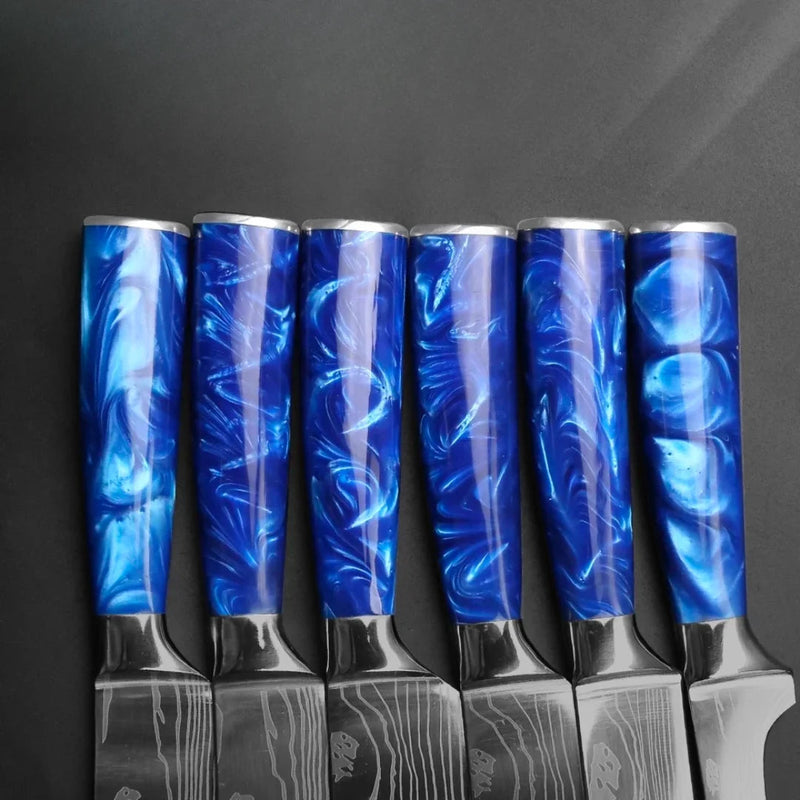 Faca Profissional Acabamento em Damasco • Faca Blue Esparta™